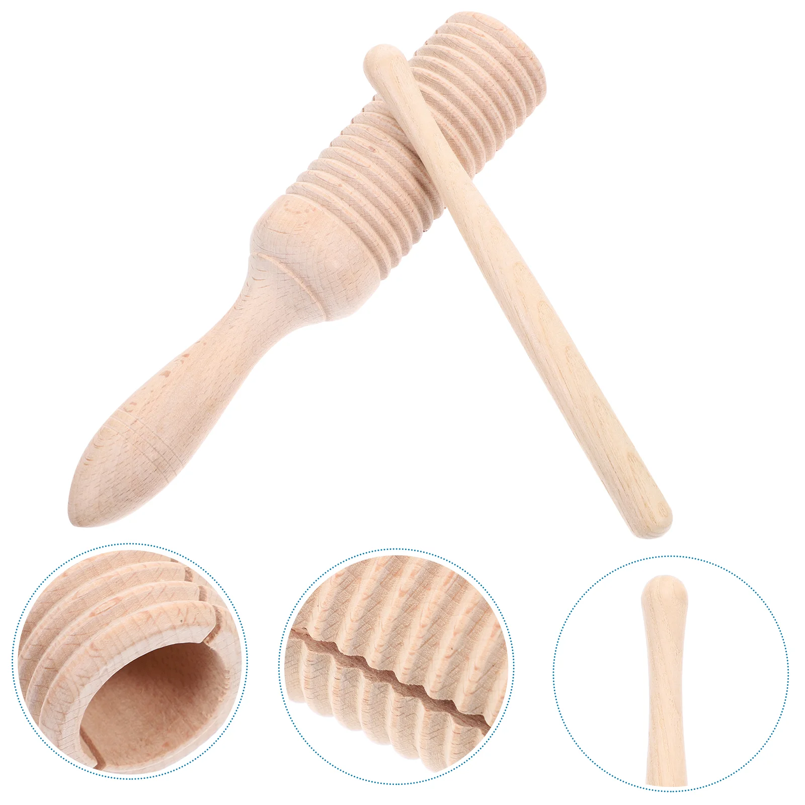 

Wooden Preschool Instruments Percussion Block Musical Rattle Toddler