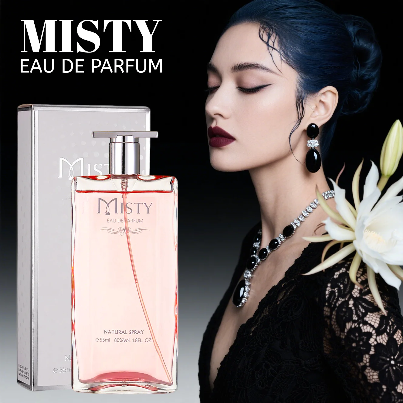 

Floral Sandalwood Perfume Spray, 55ML/1.8oz, Vanilla Base Natural Fresh, Women's Perfume Original Mujer, 6-8 Hours Long Lasting
