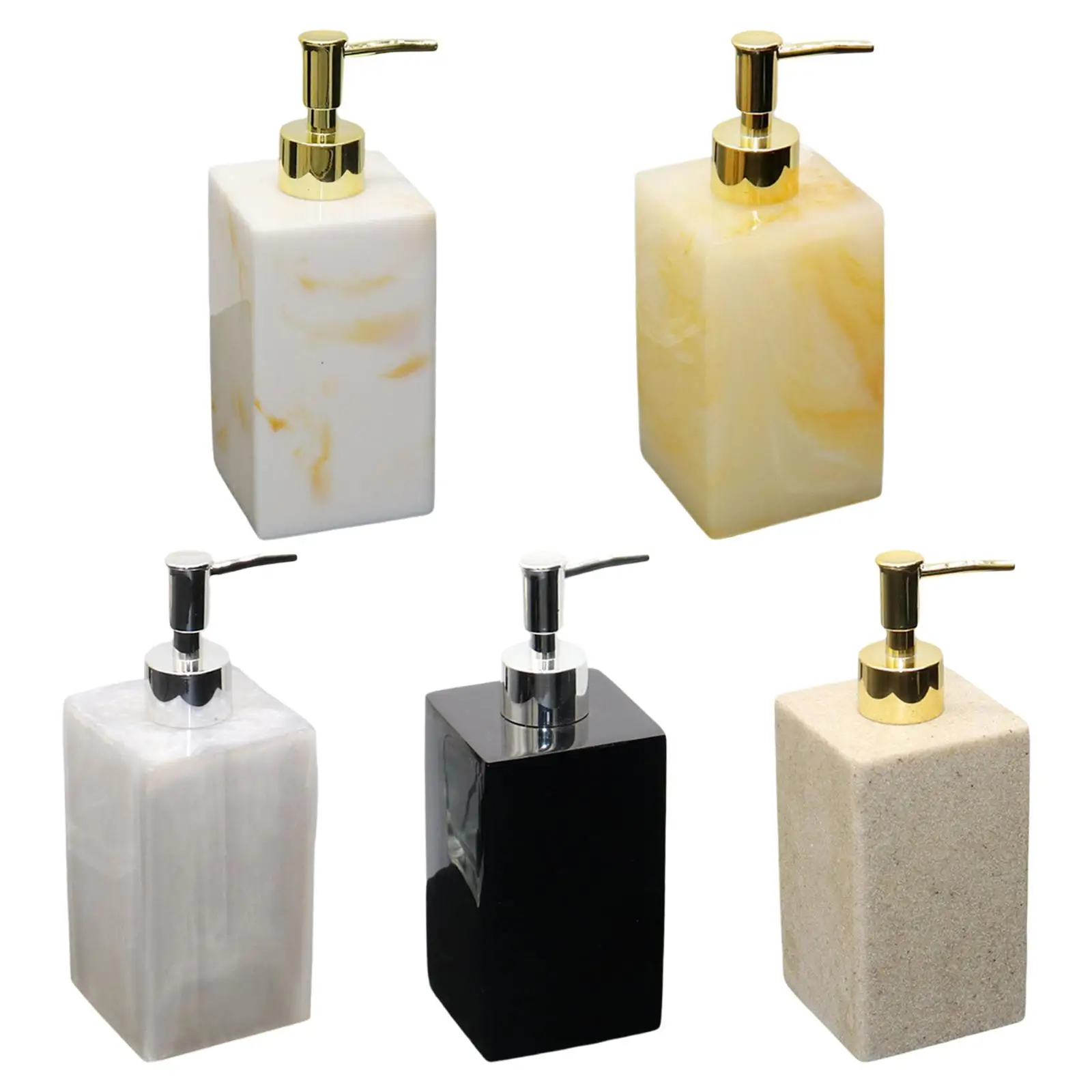 Resin Pump Bottle Dispenser Shampoo Dispenser for Washroom Bedroom Bathroom