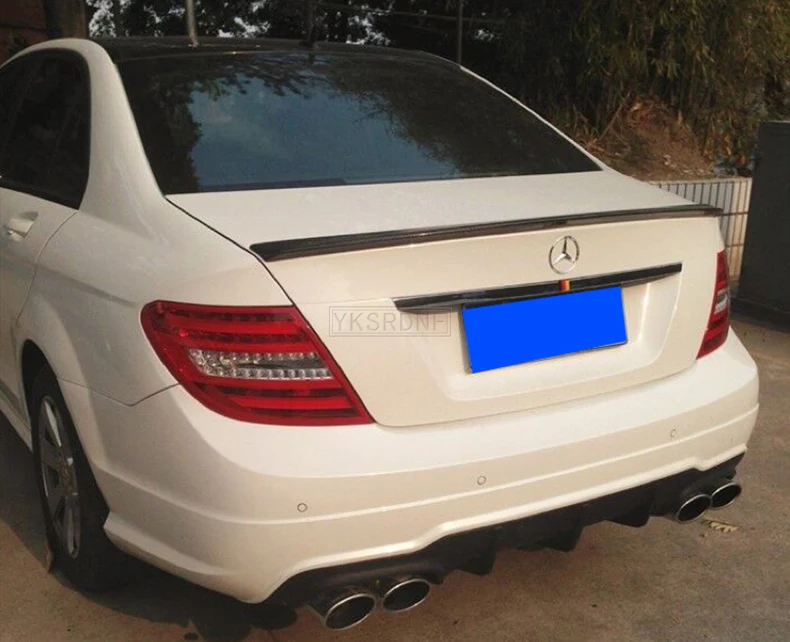 For 2007-2014 Mercedes Benz C-Class W204 C180 C250 C300 C63 AMG Rear Trunk Lid Boot Ducktail Spoiler Wings Tuning Accessories