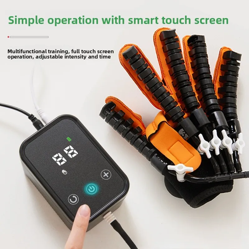 Protable hand Rehabilitation Robot Gloves Device Stroke Hemiplegia Infarction Finger Train Massage Gloves Hand Function Workout