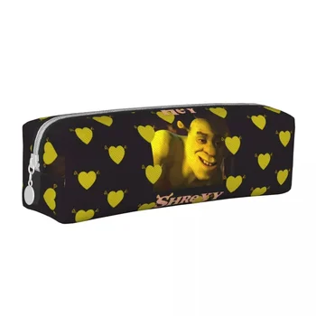 Hey Shrexy Shrek Meme Pencil Cases Unique Cartoon Pencilcases Pen Box Kids Large Storage Bag Office Gift Stationery