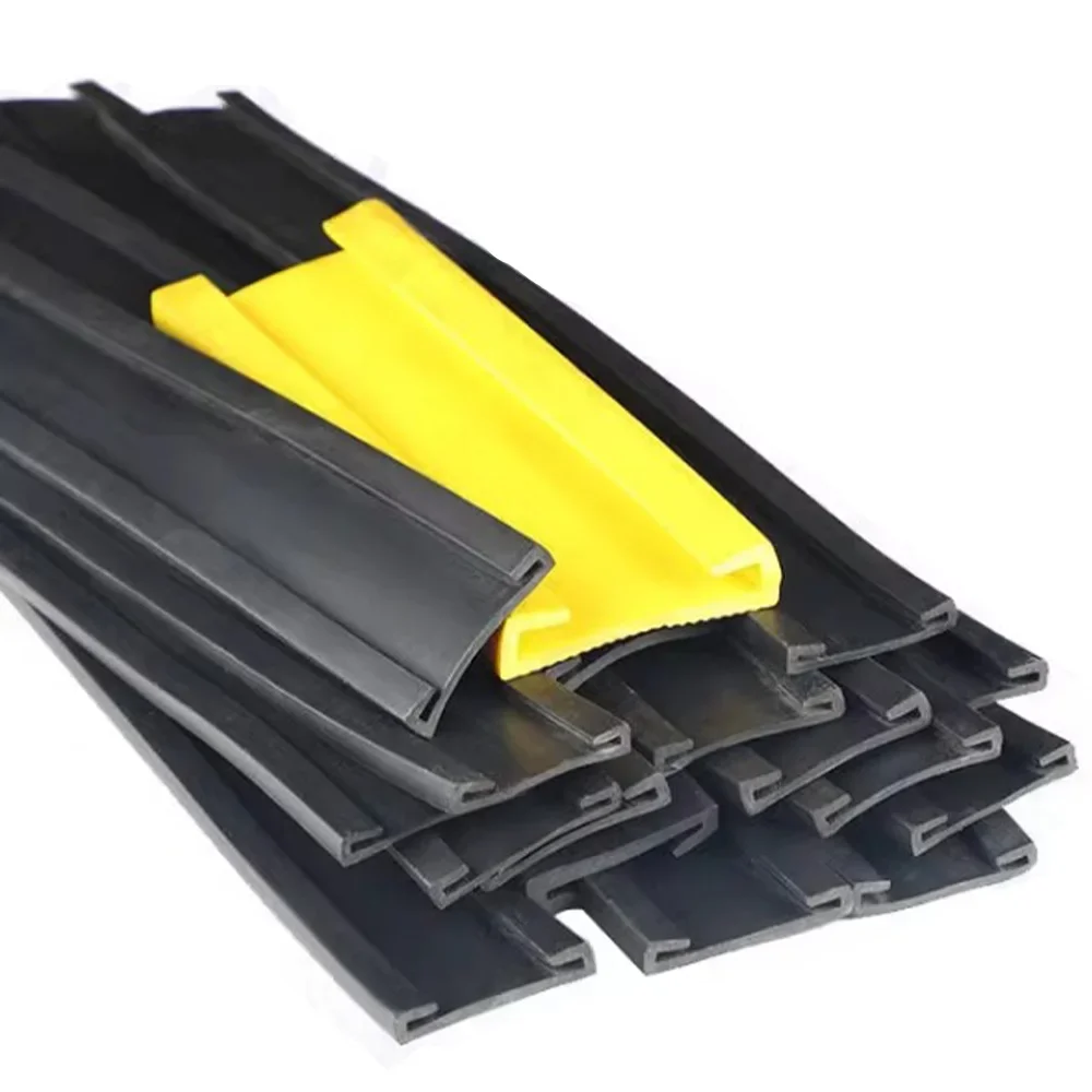1-10M Double U shaped Rubber Sealing Strip Double Card Groove Edging Strip Oil Resistant Anti-Collision Wear-Resistant Rubber