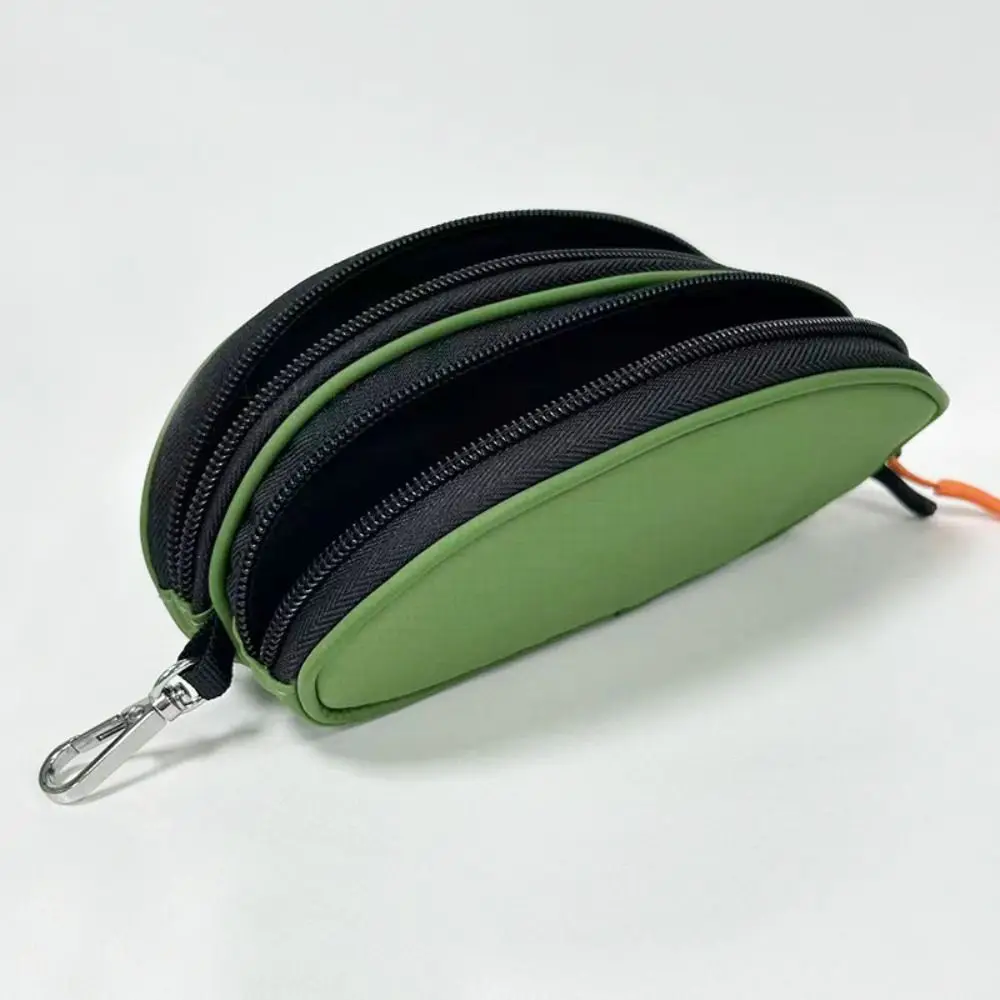 Portable Double-layer Glasses Organizer Large Capacity with Key Ring Eyewear Storage Bag Anti-splash Water Anti-scratch