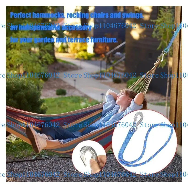 5asd High Strength Weather Resistant Outdoor Swing Attachment Hammock Rope Suspension Cord for Tree Hanging Chair Playgrounds