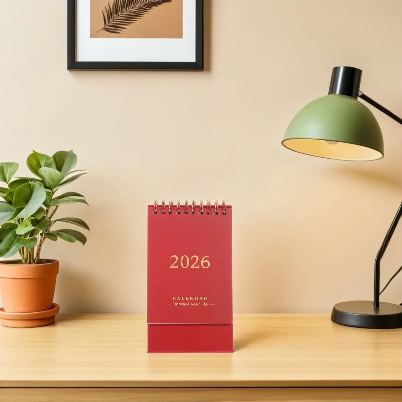 

2026 Monthly Desk Calendar Small Freestanding Daily Planner Minimalist Modern Design Thick Paper for Scheduling Reminders and