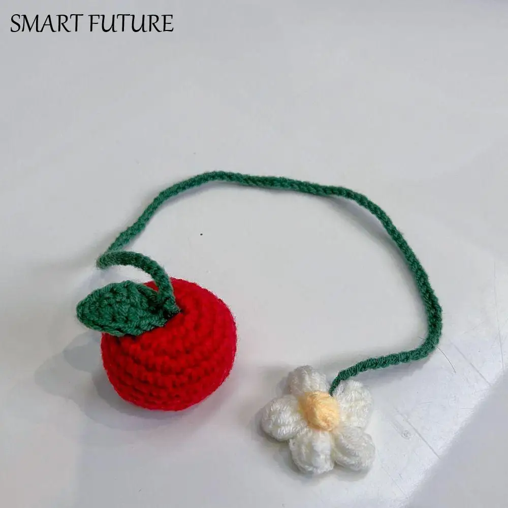 Creative Handmade Knitted Bookmark Unique Belt Floral Pendants Page Marker Daisy Flower Crochet Book Marker Reader