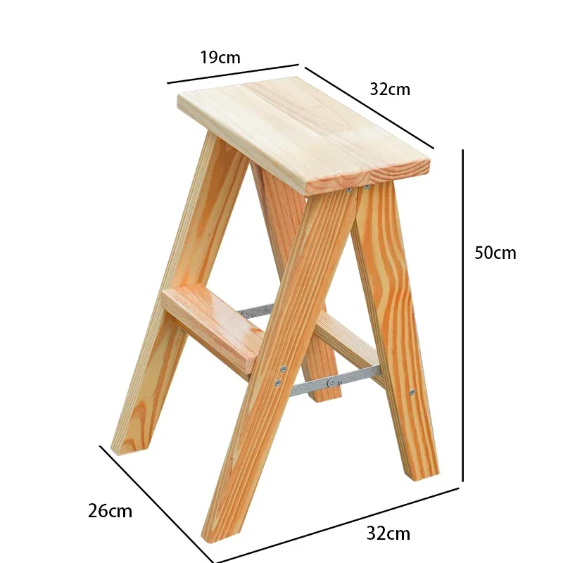 مقعد مرتفع قابل للطي للاستخدام المنزلي ، خشب صلب موفر للمساحة ، طاولة طعام ، كرسي مرافق مطبخ محمول ، مسند قدم تصاعدي