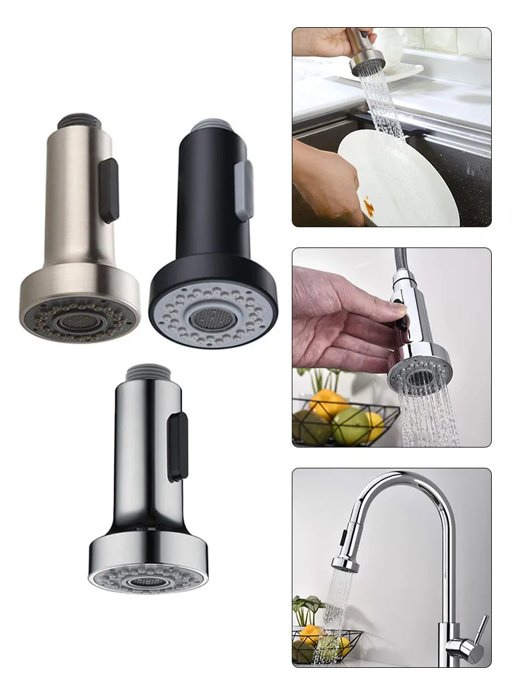 Grifo de cocina ABS extraíble, cabezal de pulverización de agua, rociador giratorio de repuesto, accesorios de boquilla Universal, 1 unidad