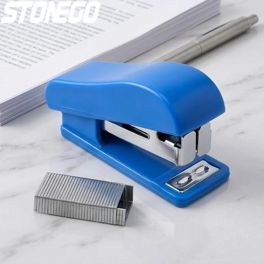 

Mini Stapler Set Portable Office Supplies Cute Gift Stapler with 50 Staples 9mm for A4 Paper Random Color