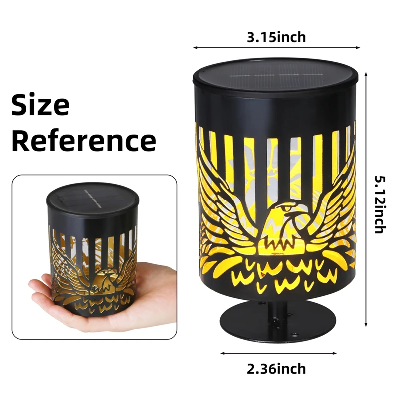 2 حزمة أضواء السياج الشمسية المعدنية تعمل بالطاقة الشمسية في الهواء الطلق جدار سطح السفينة خطوة أضواء لحديقة آخر فناء الفناء الخلفي ساحة ديكور C-A50M #2