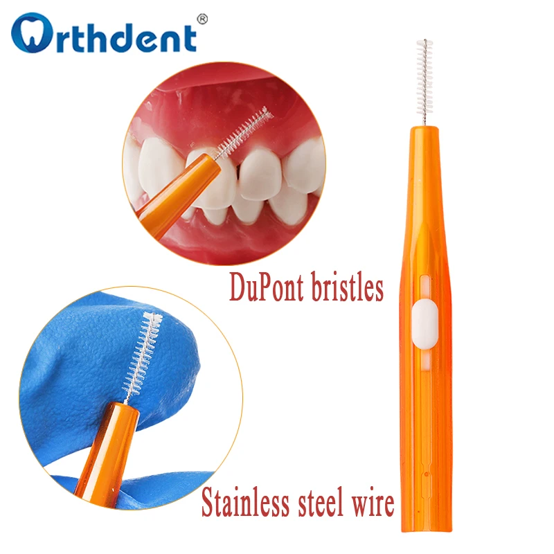 Dental Interdental Brushes Tooth Cleaning Toothpick Orthodontic Oral Care I Shape Tooth Floss Soft Bristles Dentistry Toothbrush