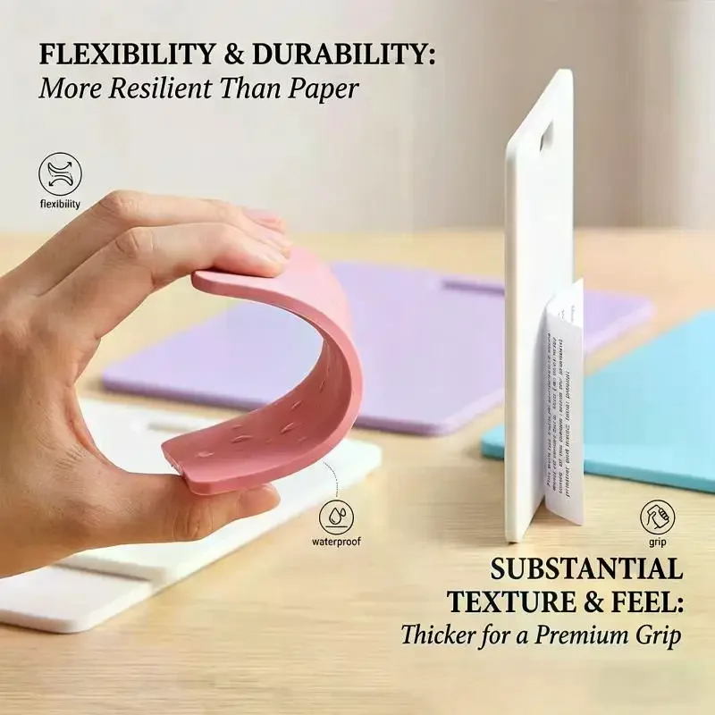 1/4Pcs Erasable Badge Sticky Notes Reusable Wipe Clean Badge Memo Notepad Portable Quick Note Taking Pad For Nurses,Doctors