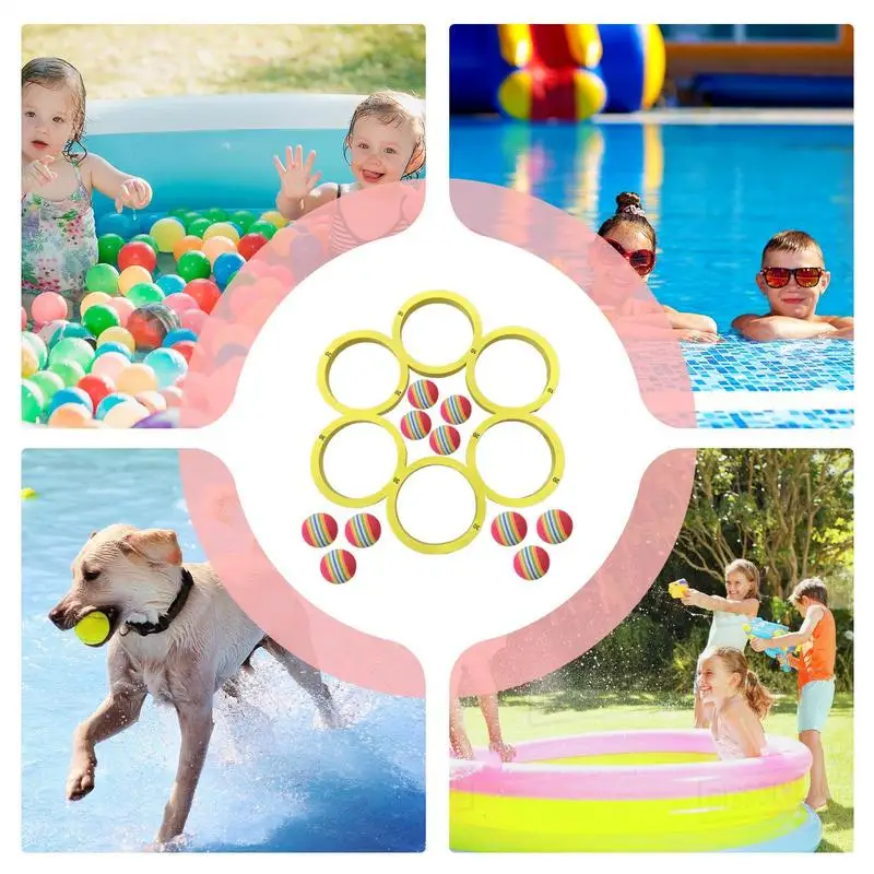 Bola de lanzamiento de piscina, flotadores de juguete, piscina de juguete, deportes acuáticos, accesorios de juego de natación ligeros para niños de Acción de Gracias