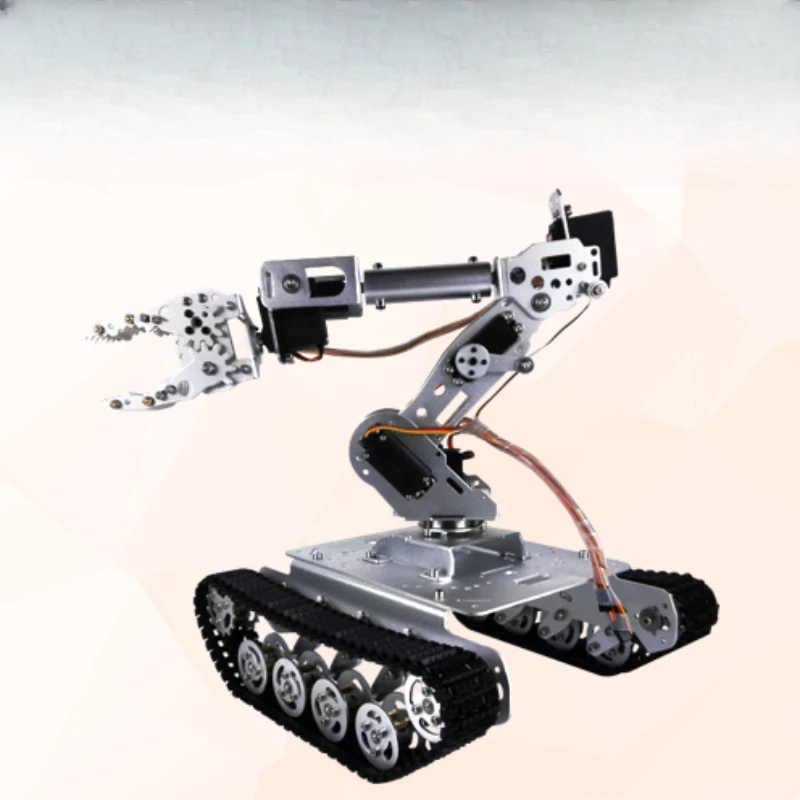 Mobile phone handle control of mechanical arm shock absorption vehicle-mounted robot tank smart car