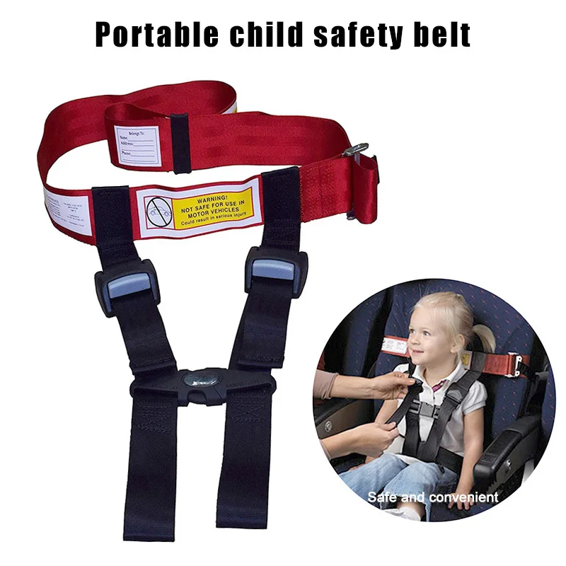 

Household Travel Child Harness Practical Easy To Install Safety Adjustable Restraint System For Child Airplane Travel Accessory