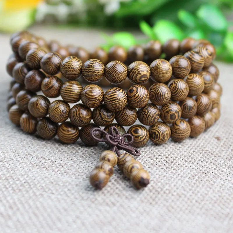 Chicken Wing Wood , Jewelry Gift for Men and Women Couples, Wooden Bead Bracelet, 108 Buddhist Beads