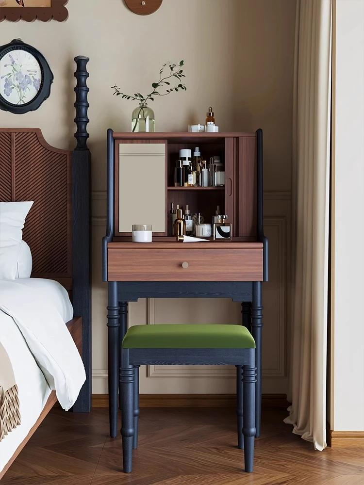 

Medieval dresser French retro makeup table small with makeup mirror bedside makeup table bedroom