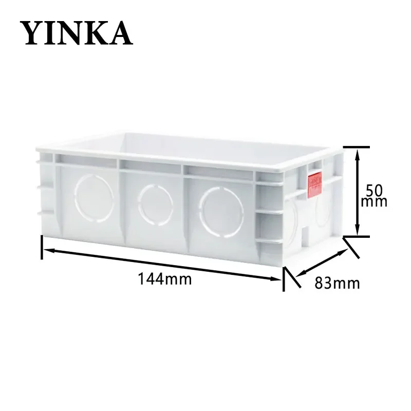 YINKA PC Installation Box Back Box Universal White Assemblable Waterproof Box 144x83mm