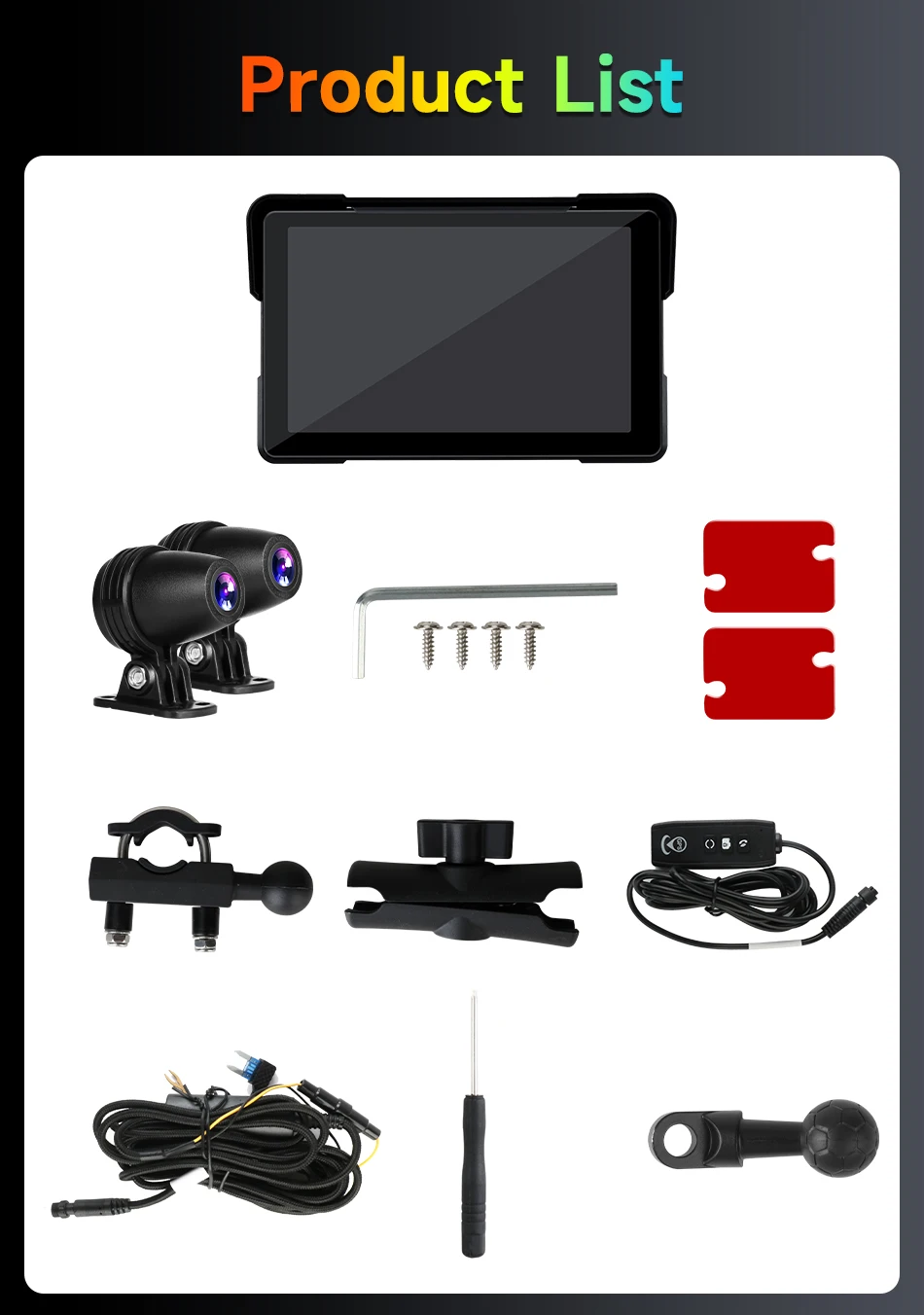 5/7 zoll IPX7 Wasserdichte Motorrad Tragbare Navigation GPS Motorrad Drahtlose Carplay Android Auto Moto Display Screen Monitor – Detail 30