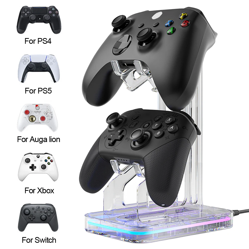 

RGB Controller Display Stand Space Saving Desk Mount Universal Storage Organizer Removable Anti-Scratch for PS5 PS4 Switch Xbox