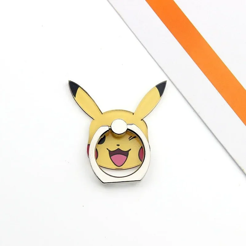 Pokemon Fingerring Handy halter 360 drehbarer Stand griff Anime Pikachu Pokeball Bulbasaur Telefon zurück Aufkleber Pad Halterung