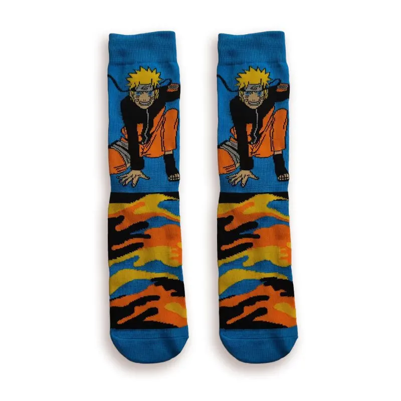 New Naruto Socks Cartoon Anime Kawaii Uzumaki Naruto Cotton Socks Mid-calf Men and Women\'s Warm Sock Gifts Average Size