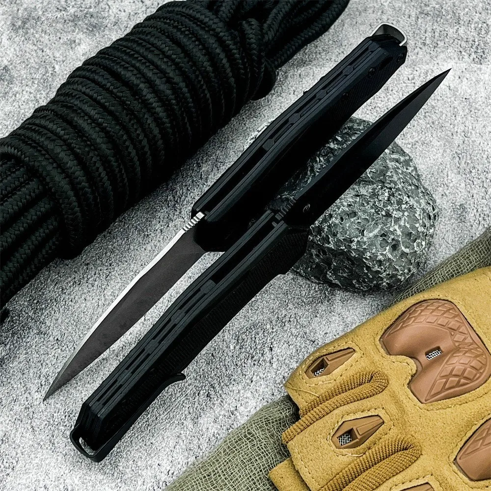 رائجة البيع في الهواء الطلق 2041 جيب سكين للفرد النايلون الألياف الزجاجية الصيد بقاء سكين تخييم مقبض D2 شفرة فولاذية أداة متعددة الاستخدام