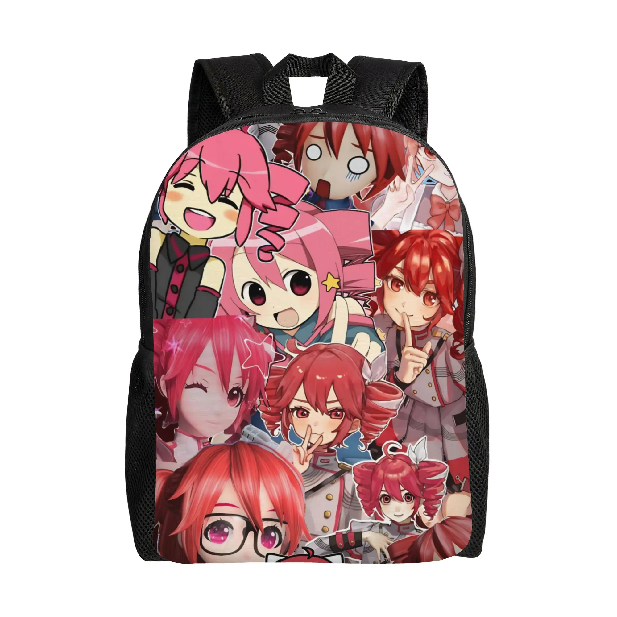 Рюкзак Pearto Poteto Anime Kasane Teto Virtual Singer, молодежный, из полиэстера, для колледжа, с принтом, повседневный, школьный ранец