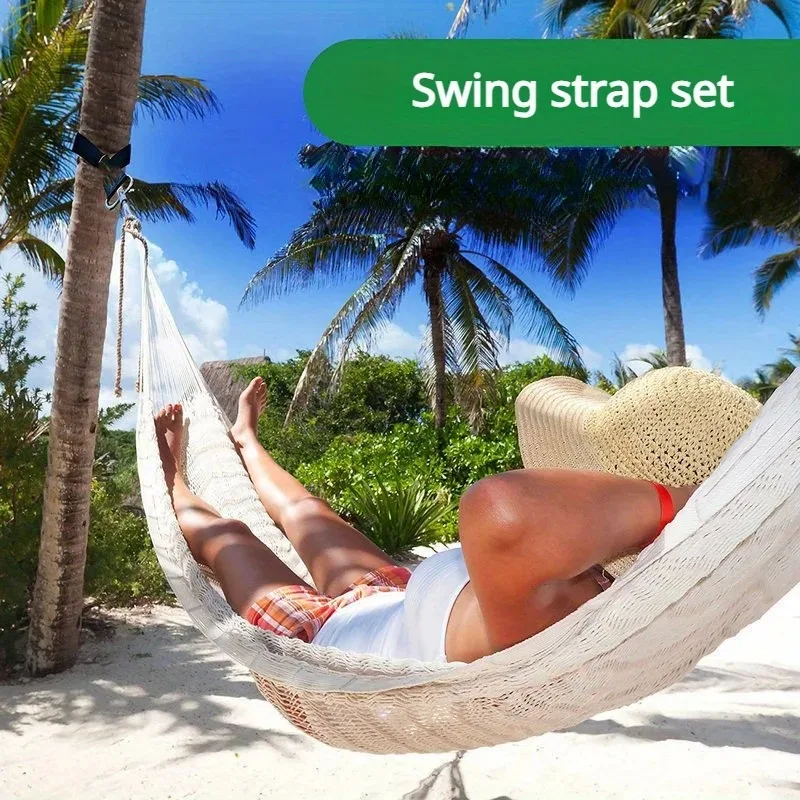 Outdoor Swing Hammock With Safety Belt Portable Bag Durable Swing Strap Kit Suitable For All Types Of Swing Accessories