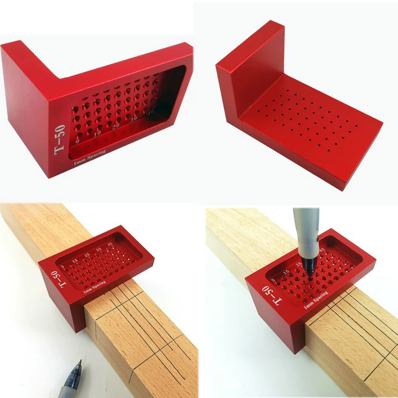 1Piece Aluminium Alloy Marking Ruler Woodworking Tool Marking T-Ruler For Measuring Marking And Drawing Lines In Woodworking