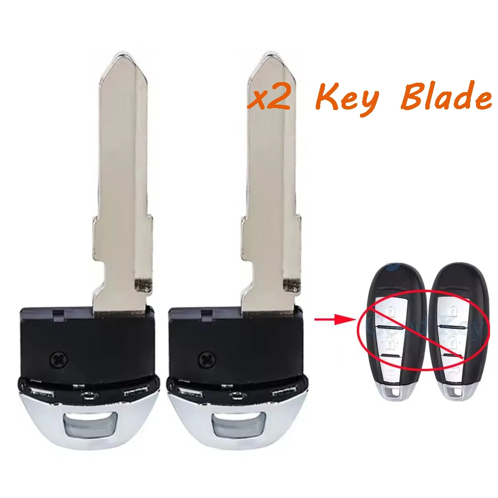 2 Remote Blank Key Blade Without Chip for Suzuki Swift Kizashi SX4 Grand Vitara Ciaz Escudo Ignis ZC72S KBRTS009 TS007 TS008