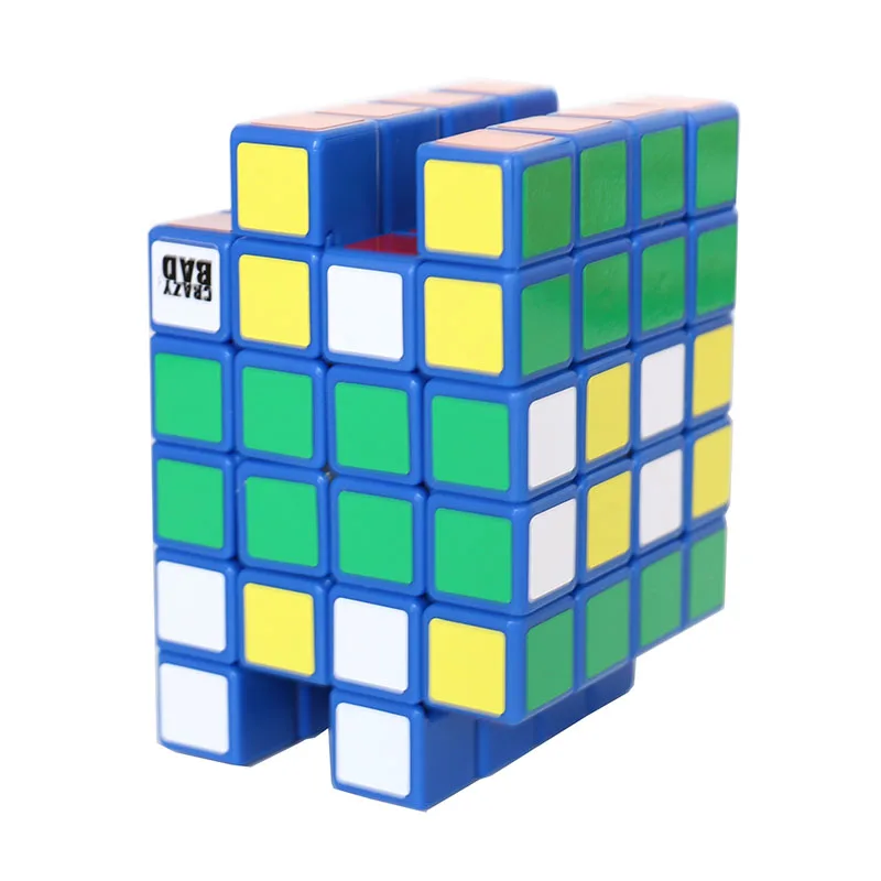 ألغاز كالفين 4 × 4 × 5 مكعب CrazyBad 445 مكعبة (متحولة في المنتصف) جسم أسود في صندوق شفاف صغير ألغاز مكعب سحري ألعاب أطفال