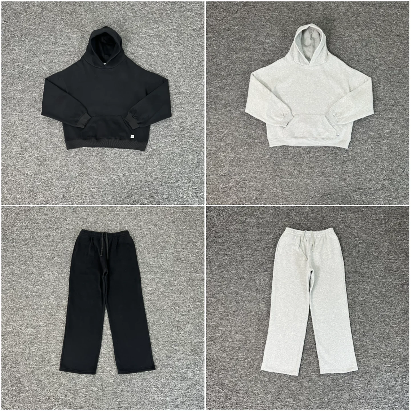 

Akimbo High Street Fleece Lined Sportswear Set Loose Fit Unisex Color Hoodie Long Straight Leg Pants Casual Outfit