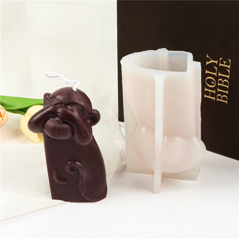 DIY Monkey Version Candles Mould Handmade Soap Resin Mold Making Supplies for Crafts Handicrafts Party Decoration