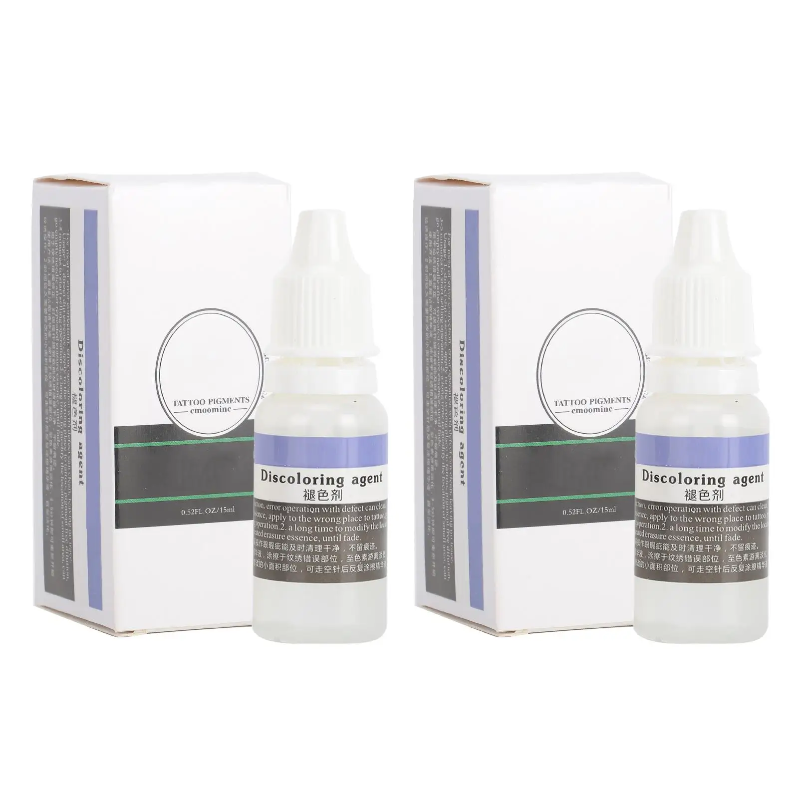 

2pcs Tattoo Correction Serum Pigment Fading Agent - Painless Microblading Remover for Eyebrow Lip - Fade Solution for Tattoos