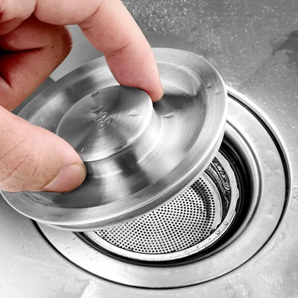 Stainless Steel Sink Strainer Protection Against Clogging Drain Hole Filter Mesh Drain Cover Cover Kitchen Sink Grid Filter