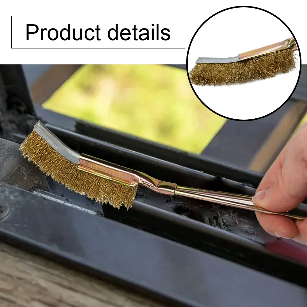 1pcs Exquisite Practicall Top Brush Light Scrubbing Mini Nylon Remover Rust Steel Brushes Accessories Brand New Brass