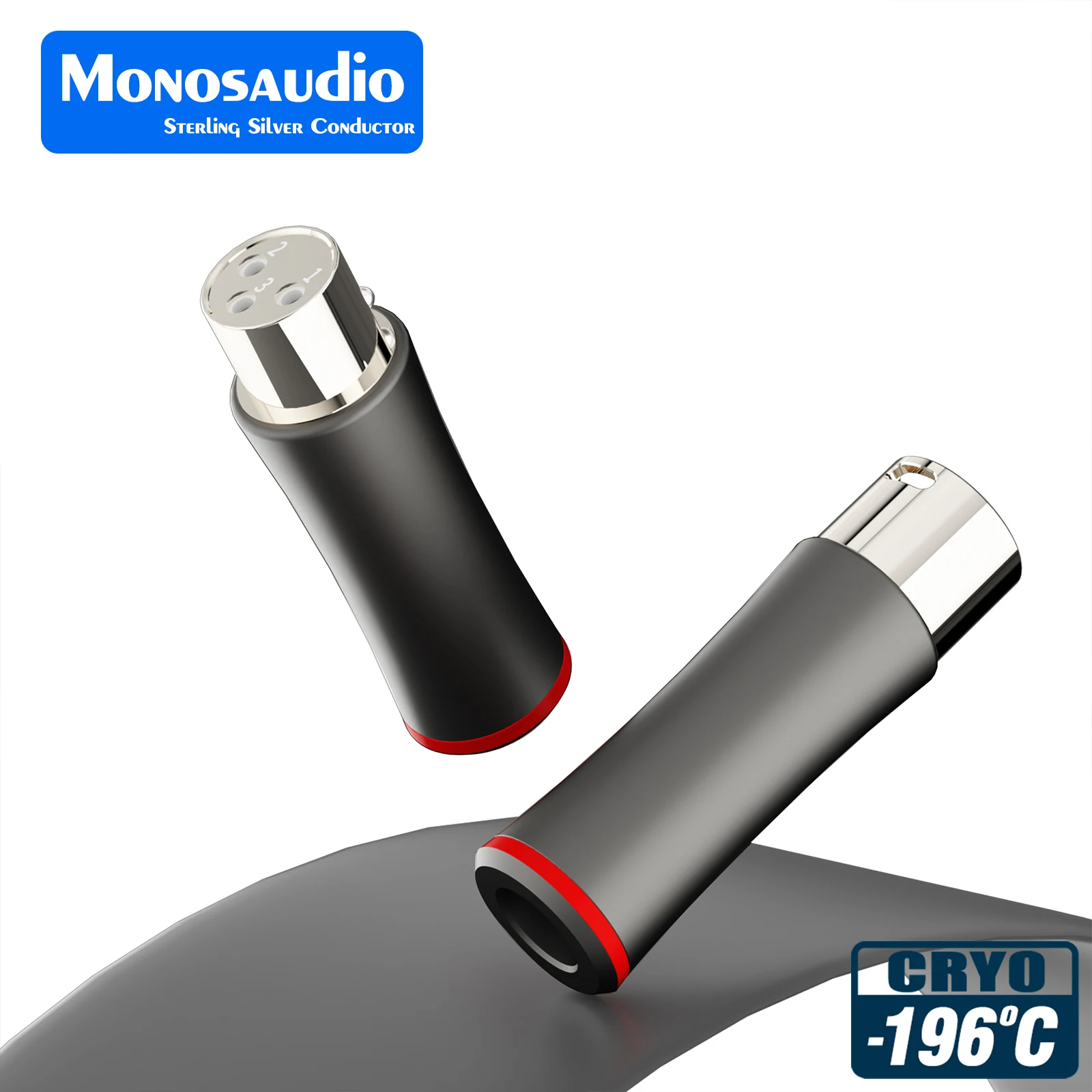 Monosaudio XMF711AG Puur Zilver 3-pins Mannelijke Vrouwelijke XLR Plug Balans Connector Jack Hifi Audio Versterker Luidspreker DIY Kabel