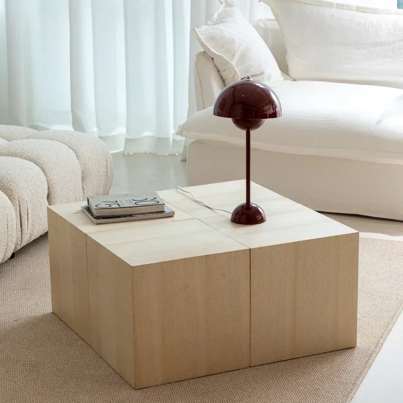 

Original, Deformed Coffee Table, Modern and Minimalist Natural Wood Color, Niche Square Creativity, Design Sense, Side Table