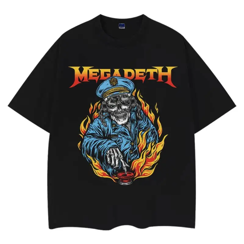 

Magdis Heavy Cotton Opaque Retro T-shirt Summer Loose Ins Niche Fashion Brand Men's and Women's Short Sleeves