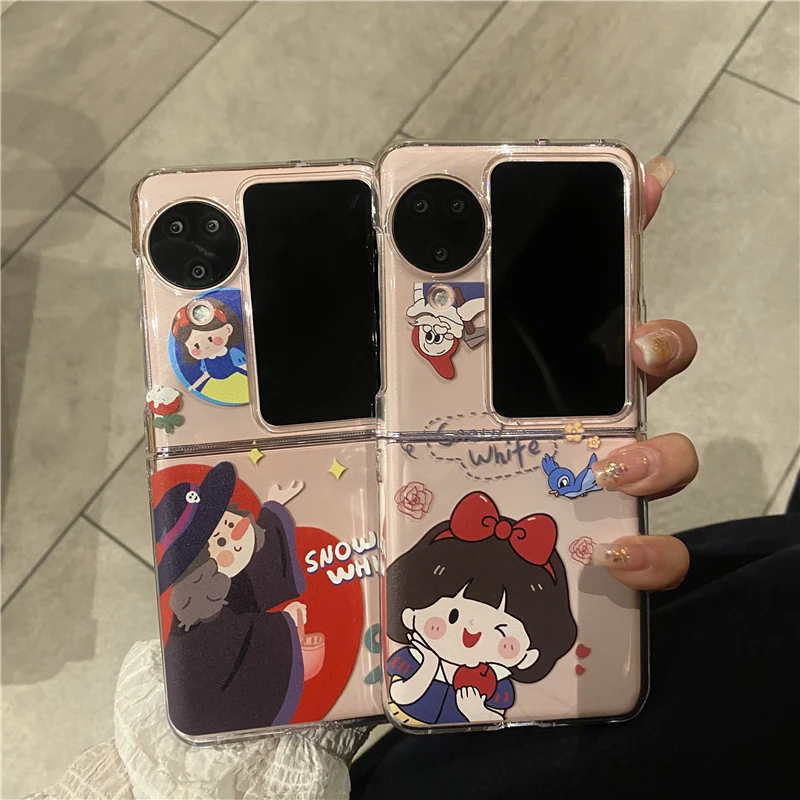 Toy Anime Disney Cute Snow White Seven Dwarfs FOR OPPO Find N N2 N3 Flip VIVO X Flip FOLD Cover Phone Case