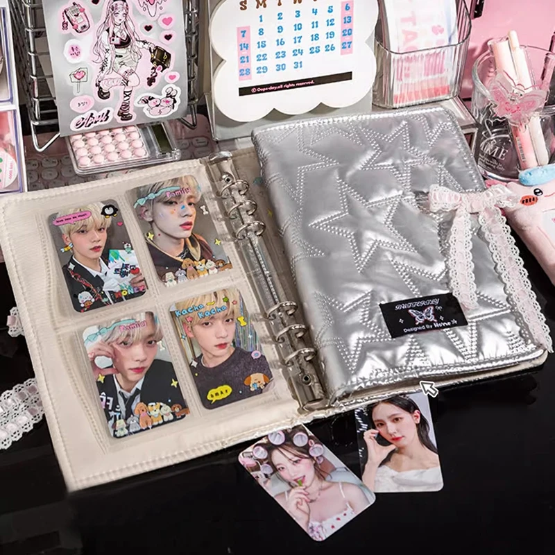 A5 Kpop Binder Idol Photocard Holder 3 Inch INS Photo Album Heart Star Butterfly Photo Card Album School Stationery 포토카드 제본기