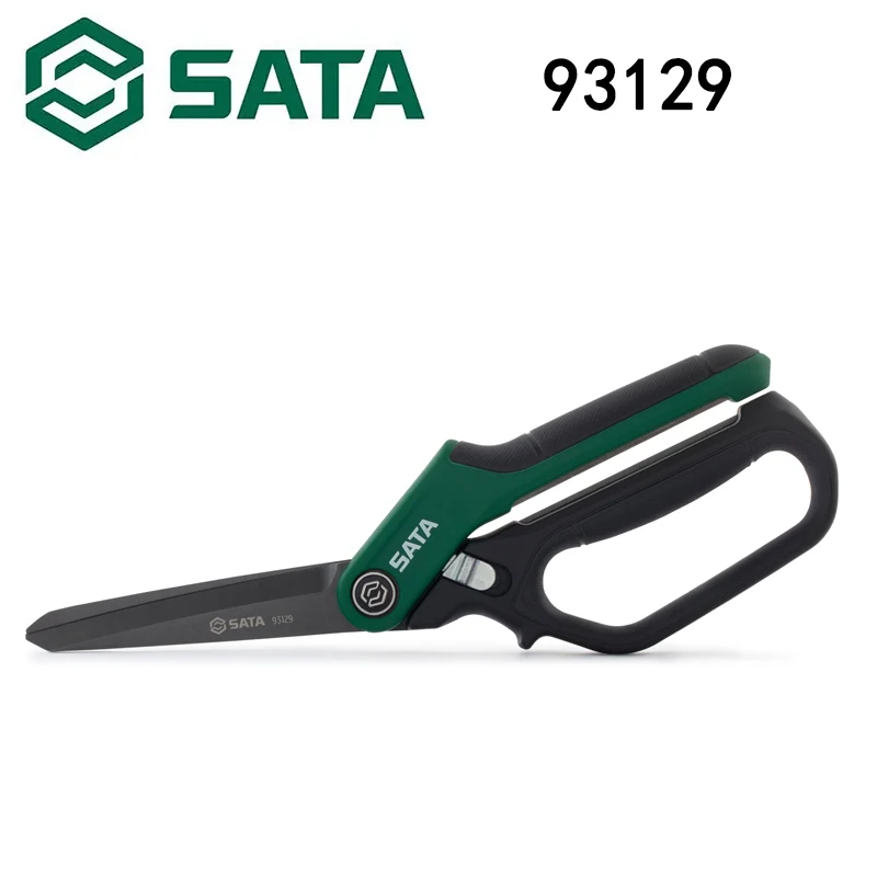 sata industrial tesoura eletrica com borracha punho de plastico lamina longa heavy duty forte aco inoxidavel 93129 01