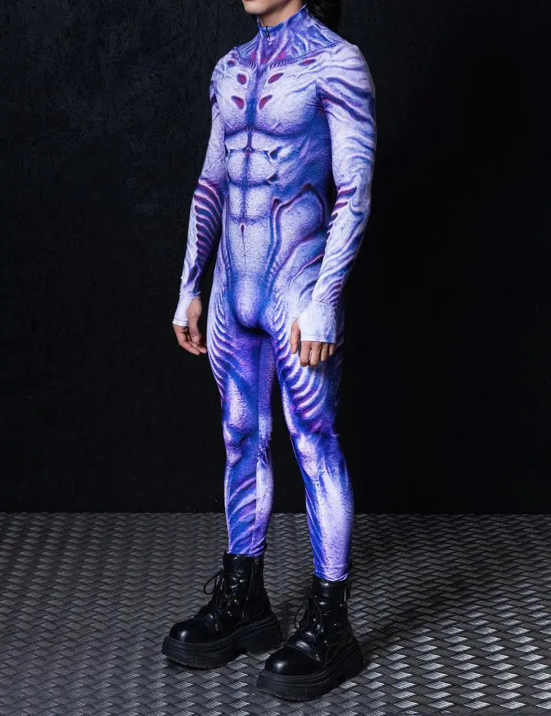 Halloween-Party-Performance-Roboter-Jumpsuit Weltraum-Soldaten-Kostüm Tech-Soldaten-Strampler Rollenspiel Universum-Kampf-Bodysuit 2026 – Detail 17