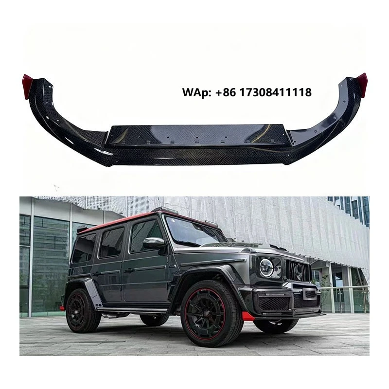 

New Factory OEM G900 Style Dry Carbon Fiber Diffuser Front Bumper Exhaust for W464 G500/G550/G63 G-Class Body Kit