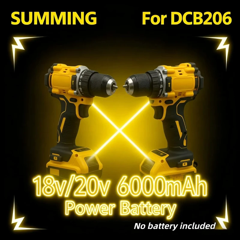 

Lithium Battery 20V ⚡ RechargeableBrushless Compact ElectricScrewdriver replaceable Hand Drill Impact Drill DCD805 for DCB206
