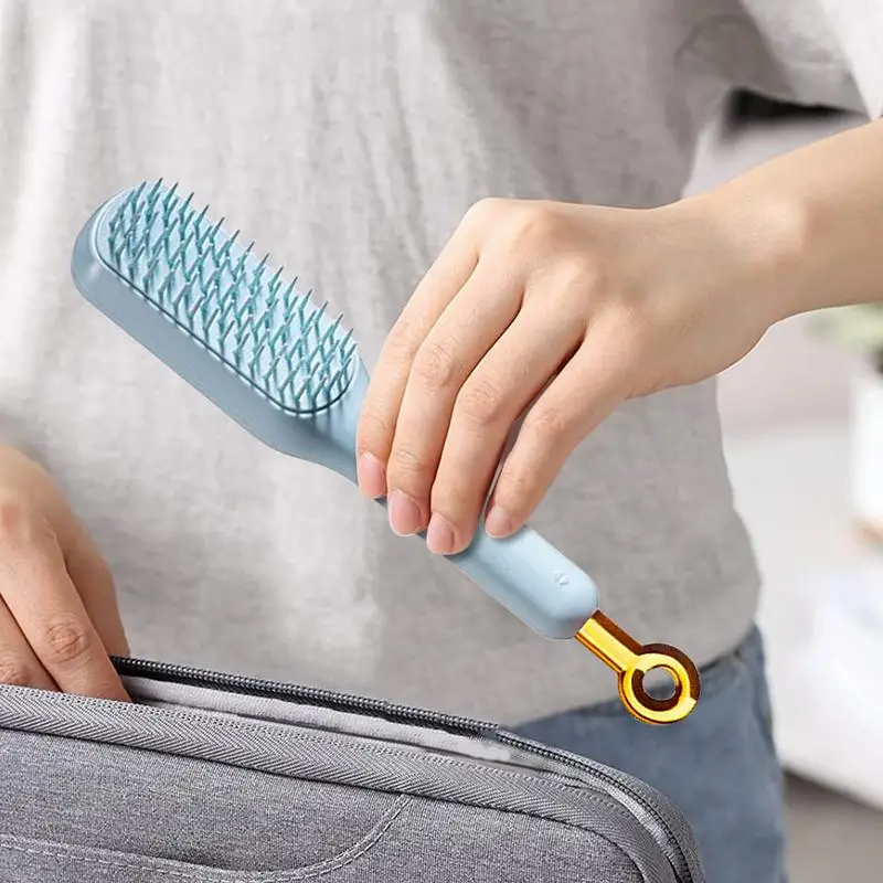 Magic Retractable Comb Self Cleaning Hair Brush Massage Massage Comb Hair Comb Smoothing One-pull Clean Anti-static