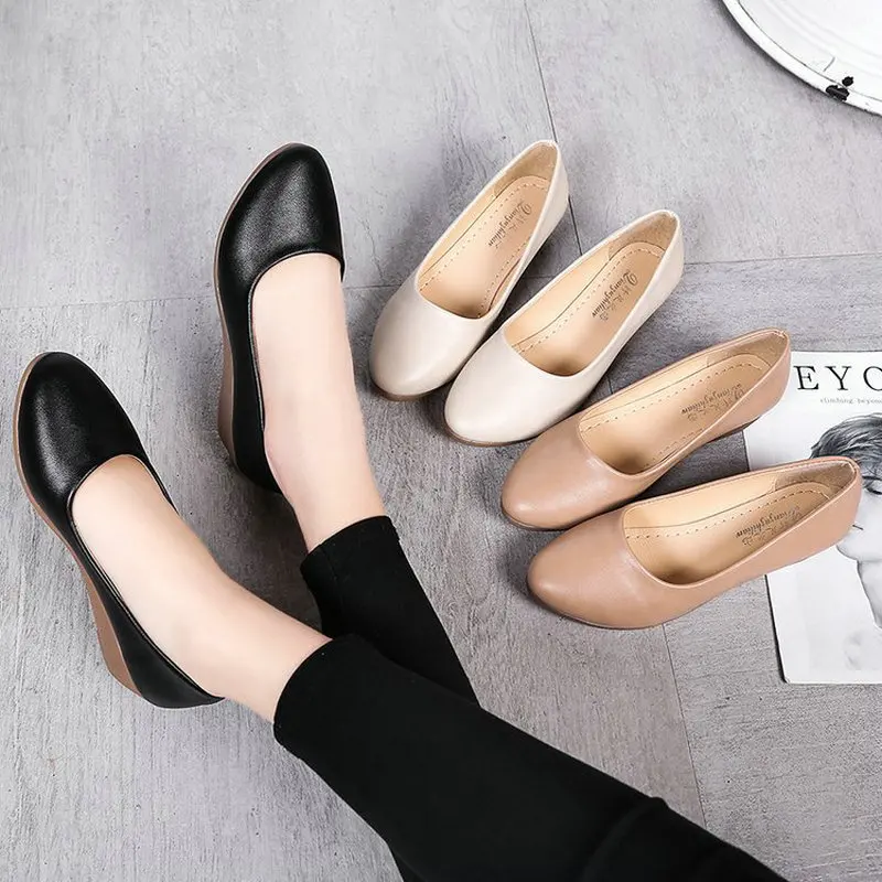High Quality Spring Summer Women Shoes Sneakers Leather Slip On Loafers Wedge Heel Comfort Casual Shoes Women's Footwear Shoes