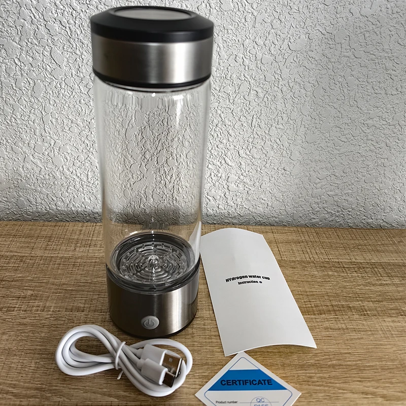 Wasserstoff Generator Tasse Wasser Filter 430ML Alkalische Maker Wasserstoff-Reiche Wasser Tragbare Flasche Lonizer Reine H2 Elektrolyse